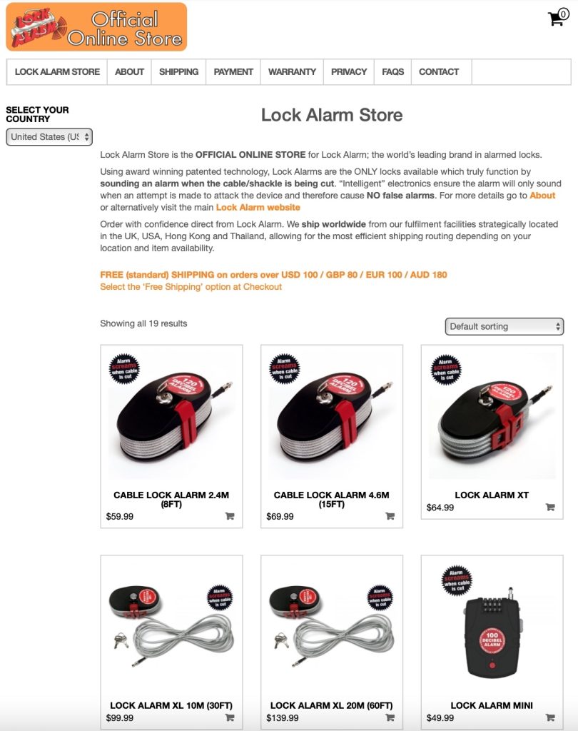 Lock Alarm Store Screenshot